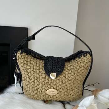 Sac raphia deux teintes - $105.00