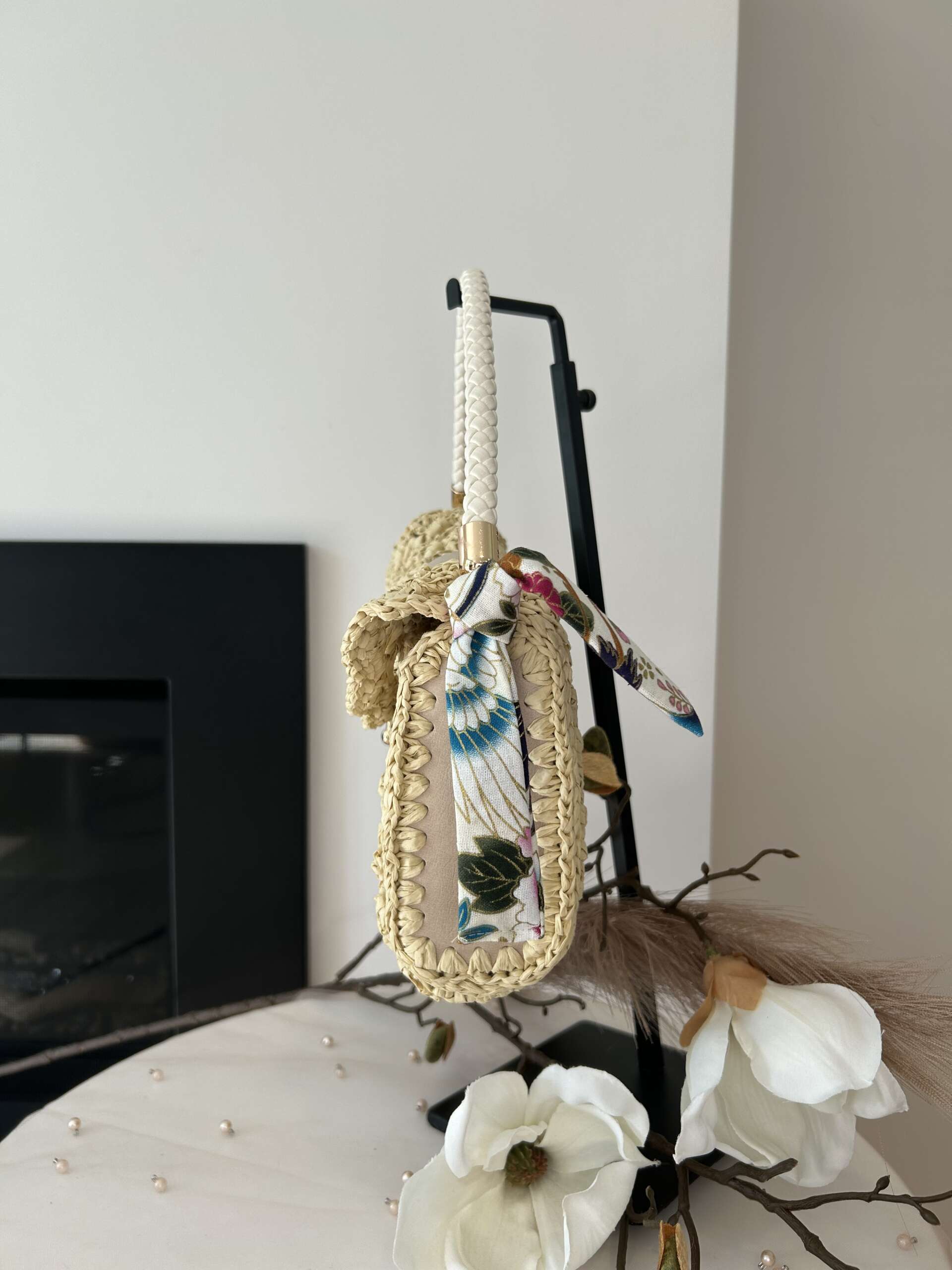 Pochette raphia beige - $110.00 – Image 4