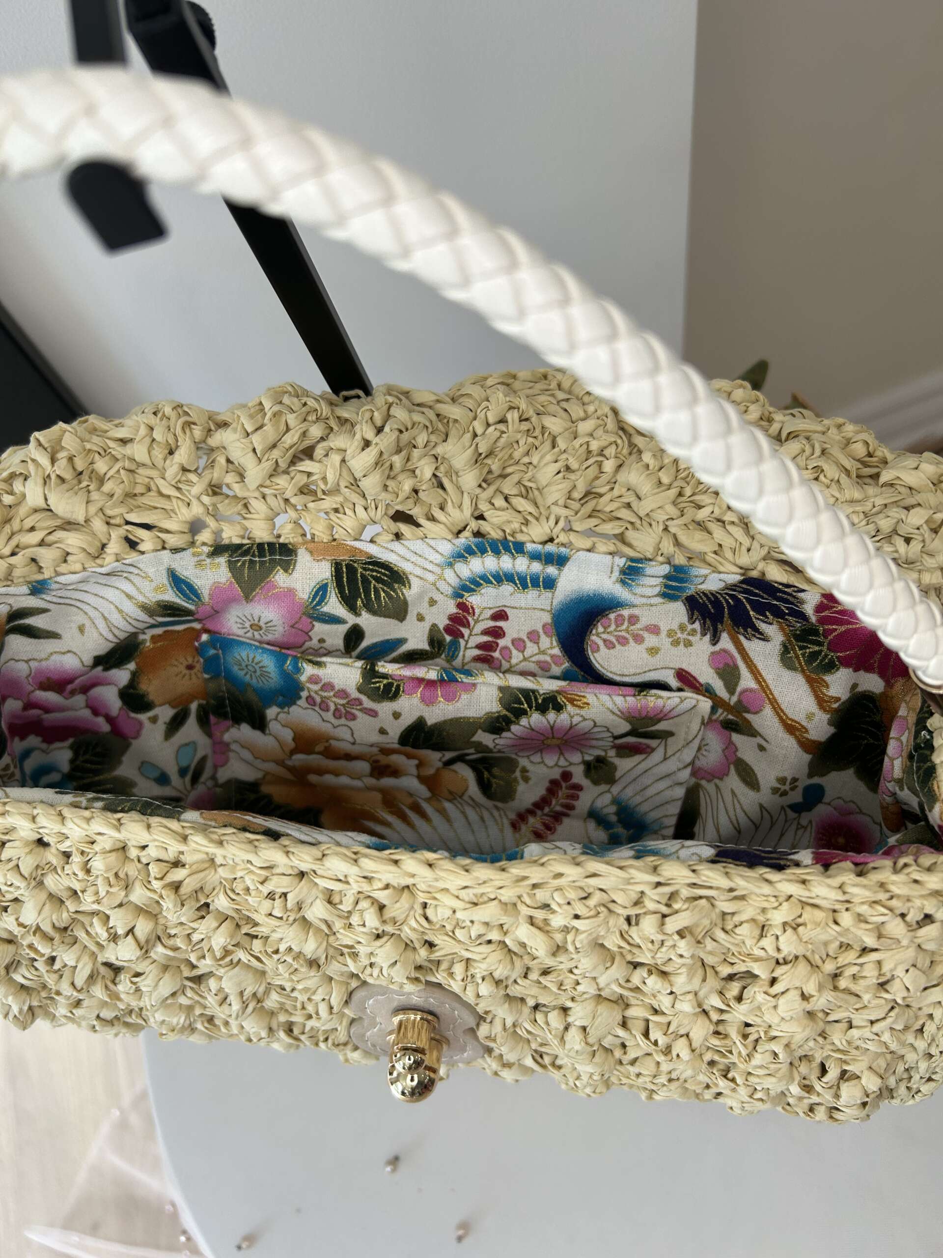 Pochette raphia beige - $110.00 – Image 2