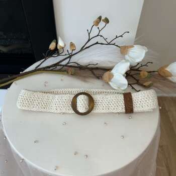 Ceinture tressée Nature - $20.00