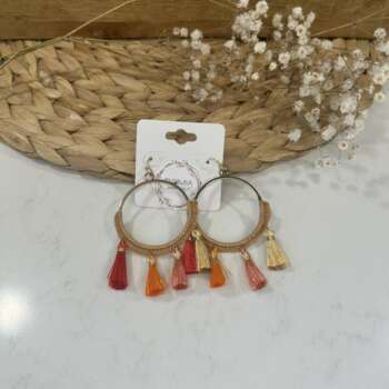 Boucles d'oreilles créoles Soleil - $30.00