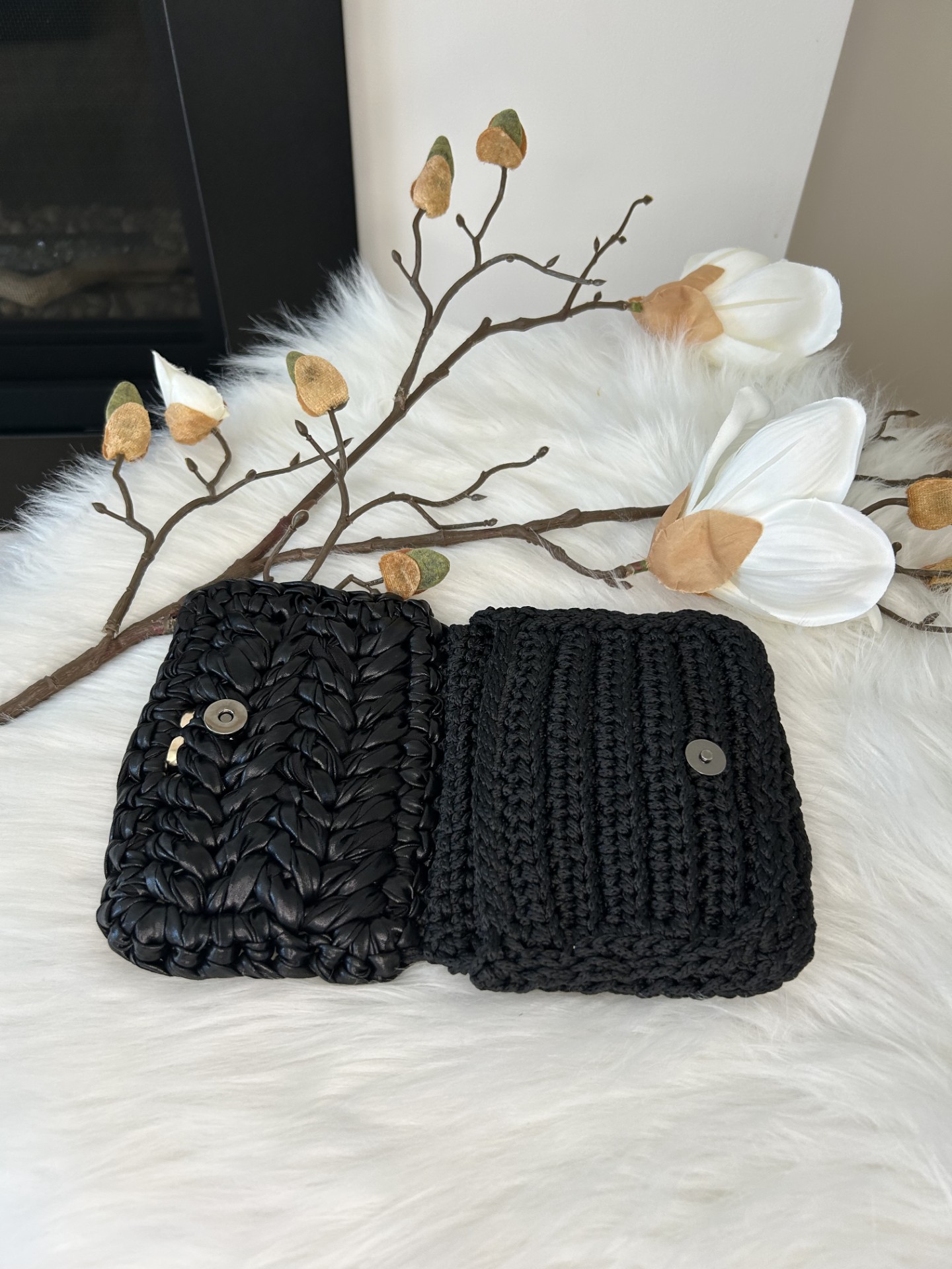 Porte feuille tressé noir - $35.00 – Image 3